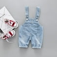 thumbnail image 5 of Baby Girls & Toddler Girls Stretch Denim Overall Shorts Adjustable Ripped Fashion Jeans Overalls(3M-5T), 5 of 9