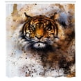 thumbnail image 3 of Ambesonne Tiger Shower Curtain, Wild Beast Angry Predator, 69"Wx84"L, Multicolor, 3 of 3