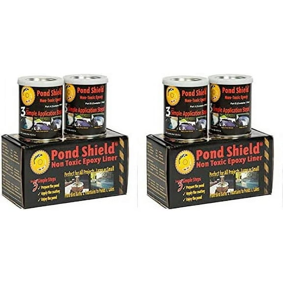 Pond Armor SKU-CLEAR-QT2P Clear Pond Shield 1.5 Quart kit 2  Non-Toxic epoxy Coating