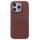 thumbnail image 3 of For iPhone 16 Pro Max Case Skin-Touch Leather+PC Phone Cover with Card Slot - Brown, 3 of 5