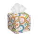 thumbnail image 1 of Fotbe Rainbow Flowers Porta Pañuelos Decorativo de Cuero, Caja Cuadrada Moderna para Pañuelos Faciales, Organizador y Dispensador 5x5x5'', 1 of 7