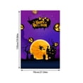 thumbnail image 2 of Halloween Poster with Spooky Witch Pumpkin Print, Themed Decor for Indoor Halloween Party, Purple Hanging Wall Decoration, 2 of 4