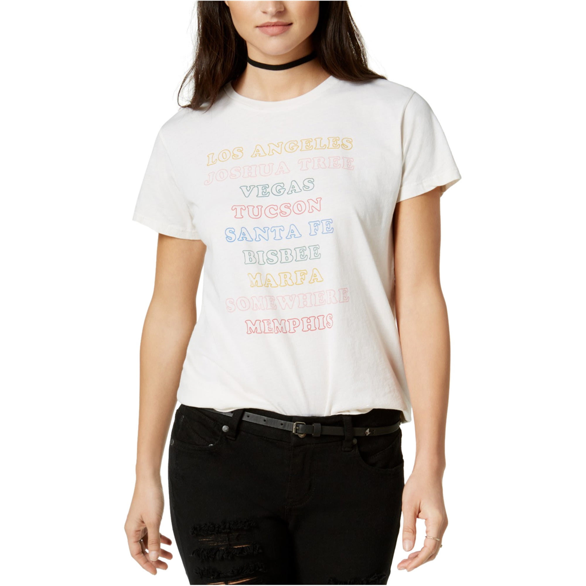 Elegance Sky ballon ban.do Womens Cities Graphic T-Shirt, Off-White, Small - Walmart.com