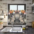 thumbnail image 4 of Yayeee Kitchen Curtains Tier Pair Light Filtering 27"x24" Rod Pocket Short Cafe Window Panel, Watercolor Space, 4 of 7