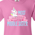 thumbnail image 4 of Inktastic Most Magical Middle Sister- Cute Unicorn Youth T-Shirt, 4 of 5