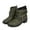 Green, variant on Women's Boots Girls Short Bootie Cowboy Motorcycle Leather Shoes Mid Heel Ankle Boots Green