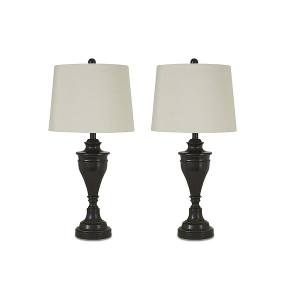 Signature Design by Ashley Traditional Darlita Table Lamp, Set of 2, Bronze Finish