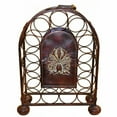 thumbnail image 2 of Traditional Style Metal Wine Rack, Bronze, 2 of 2