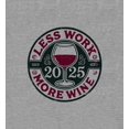 thumbnail image 2 of Less Work More Wine 2025
 Women's Heather Gray Crew Neck Short Sleeve Crop Tee-Medium, 2 of 6