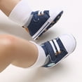 thumbnail image 3 of Sopiago Baby Shoes Girl Baby Sneakers Girl Baby Boys and Girls Leather Covered Sneakers Outdoor Soft Soled Toddler Shoes Blue,12-18 Months, 3 of 7