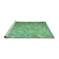thumbnail image 2 of Ahgly Company Machine Washable Indoor Rectangle Southwestern Turquoise Blue Country Area Rugs, 7' x 9', 2 of 4