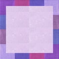 thumbnail image 1 of Ahgly Company Machine Washable Indoor Square Transitional Purple Area Rugs, 4' Square, 1 of 7
