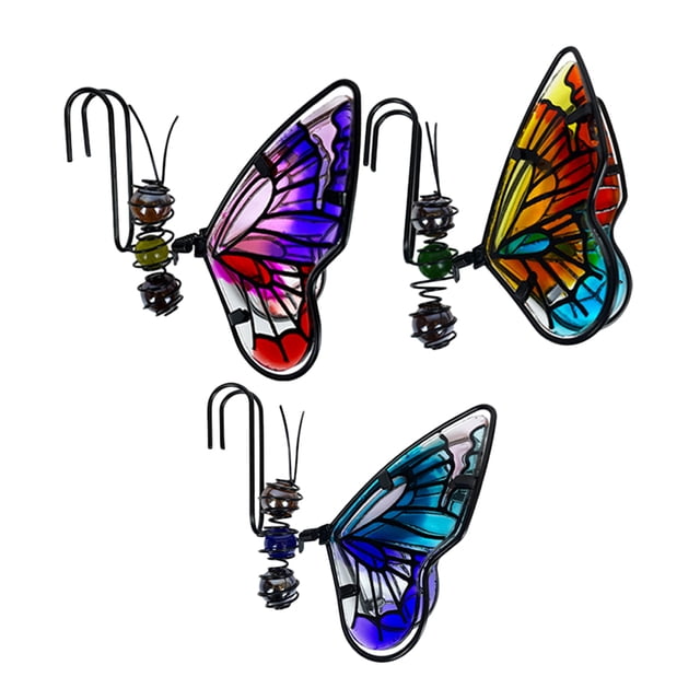 3 uds macetero borde mariposa decoración maceta hierro mariposa percha estatuilla maceta de flores estatuilla