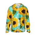 thumbnail image 1 of Fotbe Sunflowers With Green Leaves Chaqueta con Protección Solar UPF 50+ para Hombre y Mujer, Camisa con Capucha y Bolsillos-Large, 1 of 7