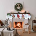thumbnail image 3 of Christmas Gnomes Fireplace Mantle Scarf, Blue Joy Pine Branches Cardinal Birds Mantel Cover Table Runner for Home Living Room Door Window, Indoor Outdoor Holiday Party Decor 17" x 60", 3 of 8