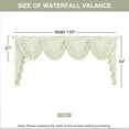 thumbnail image 3 of VOGOL Waterfall Valance 110"x43" Ultra Wide Farmhouse Vintage Floral Sheer Voile Swag with White Bead Fringe, 3 of 7