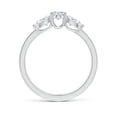 thumbnail image 2 of ANGARA Lab Grown Oval and Pear-Shaped Diamond Three Stone Ring for Women in 14K White Gold (Size-6x4mm | 0.43 ct) | April Birthstone Jewelry for Her | Lab-Grown Diamond Engagement Rings, 2 of 4