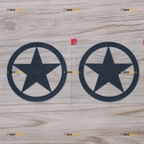 2X Black 4" Army Star WW2 Decal Sticker Car Vinyl fit for Jeep Toyota Ford Chevrolet Roundel