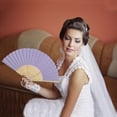thumbnail image 5 of Unique Bargains Portable DIY 7-Inch Blank Folding Fan 1 Pc Light Purple, 5 of 5