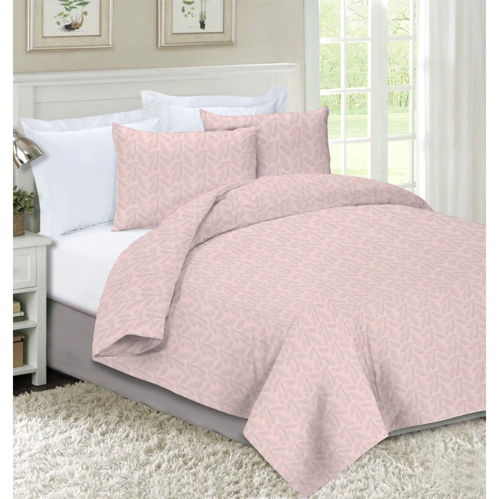 Flannel 100 Cotton Duvet Cover Feathers / Full/Queen