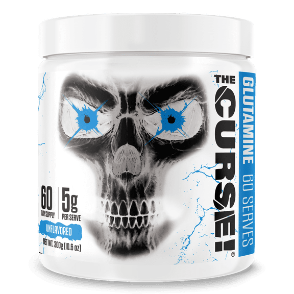 JNX Sports® The Curse! L-Glutamine Powder Unflavored, Micronized Amino Acid Support for Muscle Recovery, 60 Servings