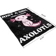 thumbnail image 5 of Axolotl Blanket Gift for Girls-Just A Girl Who Loves Axolotls Black Blanket for Kids Soft Kawaii Flannel Blanket Animals Throws Decor for Couch Room 40"x50", 5 of 6