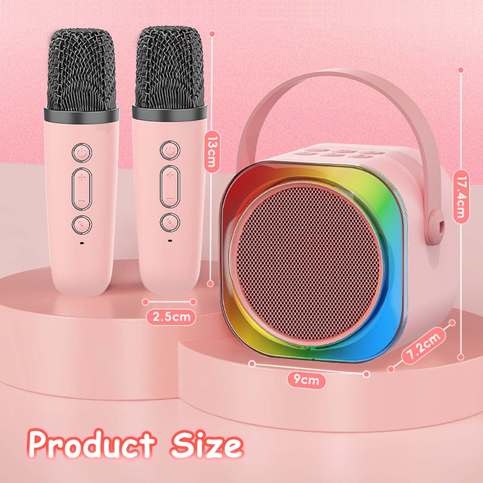 Ueasy Portable Karaoke Bluetooth Speaker - Thanksgiving & Christmas Gift, Wireless Microphone with Recording & Multi-Modes