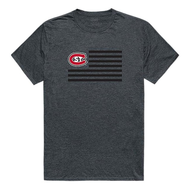 Saint Cloud State University Flag T-Shirt, Heather Charcoal 2 - Extra Large