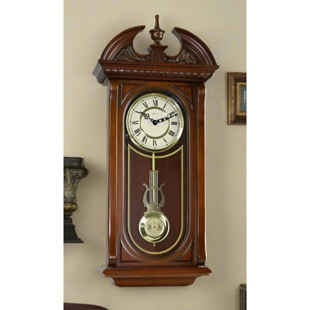 Hermle Westminster Chimes Wooden Wall Clock - 26 - Walnut Finish