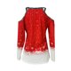 thumbnail image 5 of Tops para mujer, camisas con cuello en V para mujer, camisetas casuales de manga larga con estampado floral, blusas, túnicas sueltas, camisetas Pompotops  gfhjh11736, 5 of 6