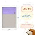 thumbnail image 2 of GuineaDad Original Liner - Purple Fleece Guinea Pig Bedding - Reusable Guinea Pig Cage Liner - Extra Absorbent with Waterproof Bottom and Burrowing Pocket - Small Pet Supplies - 2x3 C&C, 2 of 5