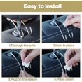 thumbnail image 3 of Juego de ganchos para asiento de coche BRI 4 ganchos de acero inoxidable para bolsos y monederos, 3 of 5