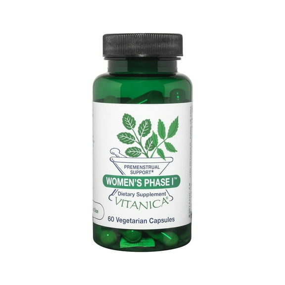 Vitanica Women's Phase I, Premenstrual Support, Vegan, 60 Capsules