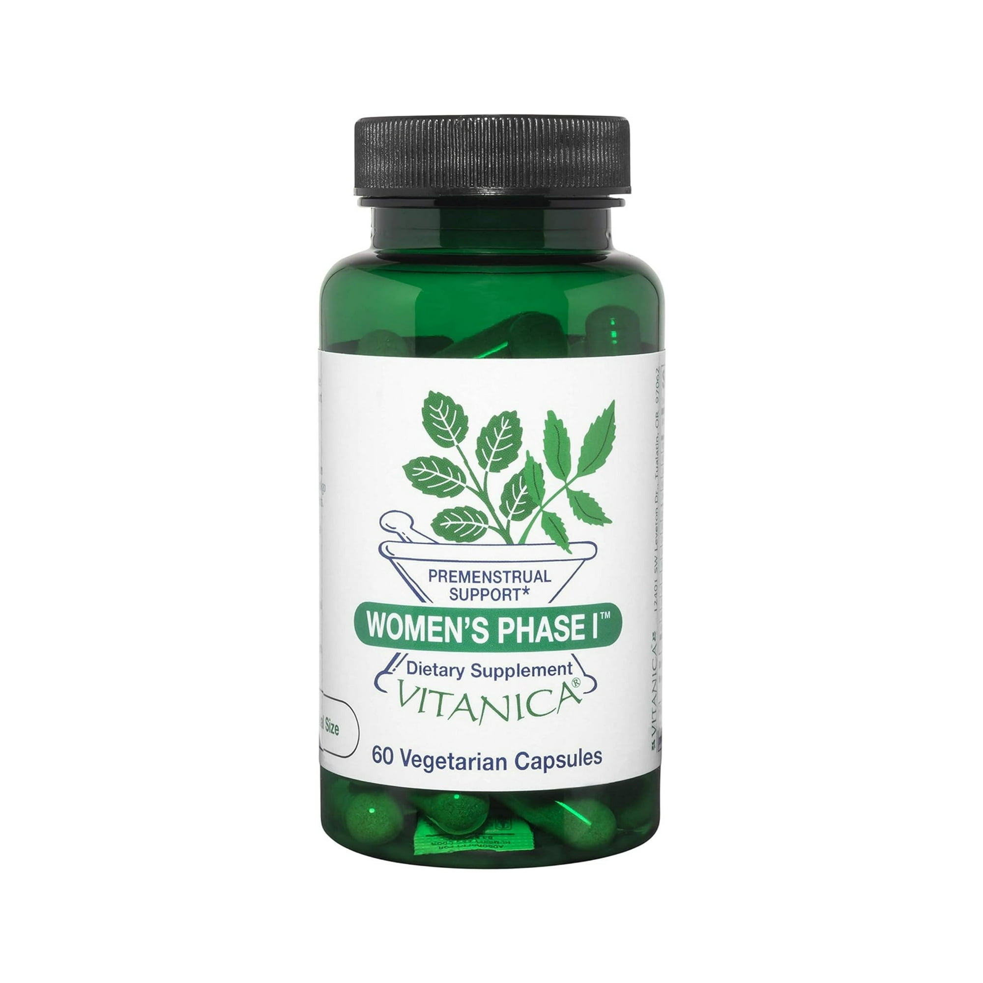Vitanica Women's Phase I, Premenstrual Support, Vegan, 60 Capsules