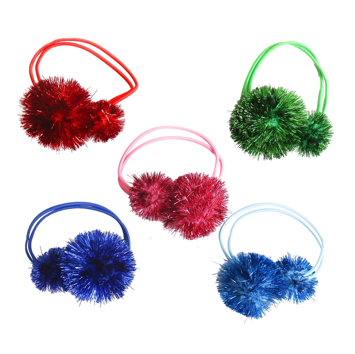 Hair pom poms birthday party favours bobble,hair ties 