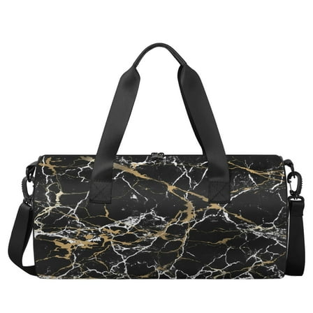 Black gold marble handbag fitness bag large capacity sports training bag waterproof yoga travel bag