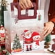 thumbnail image 5 of Bolsa de regalo navideña transparente de mano, caja de regalo de manzanas de Nochebuena, bolsa de dulces, bolsa de mano de recuerdo creativa, bolsa de plástico, 5 of 5