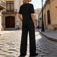 thumbnail image 6 of Hurxie 2 Piece Sets for Women Casual Summer Travel Vacation Outfits Cap Sleeve Lounge Set Black,S, 6 of 7