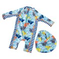 thumbnail image 2 of Baiways Baby One-Piece Spa Bathing Suit, Sun Protection, Quick Drying and Skin Friendly, Cute Design, Including Beach Sun Hat,Suitable for 6-12 Months, 1-5 Years Old, 2 of 9