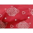 thumbnail image 5 of oneOone Cotton Poplin Red Fabric Tea Kettle Quilting Supplies Print Sewing Fabric By The Yard 56 Inch Wide, 5 of 6