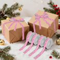 thumbnail image 7 of 5 Rolls Christmas Ribbon 1.5 inch Wide Decorative Ribbon for Gift Wrapping and Holiday Decorations Pink Hearts and Roses Pattern, 7 of 7