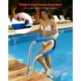 thumbnail image 4 of VEVOR Pool Rail, 31 x 22 in Pool Handrail, 220 lbs Load Capacity Heavy Duty 304 Stainless Steel Swimming Handrail, Detachable Nonslip Sleeve, Rich Accessories, for Poolside, Water Parks， Spa Centers, 4 of 9