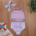 thumbnail image 3 of HAWEE Maillot de Bain Bébé Fille Mignon Triangle à Franges Bikini Tankini 2 Pcs Maillot de Bain Filles, 3 of 7