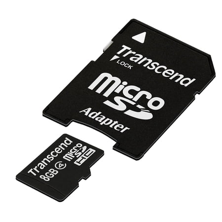 Transcend 8GB Class 4 MicroSDHC Card with Adapter