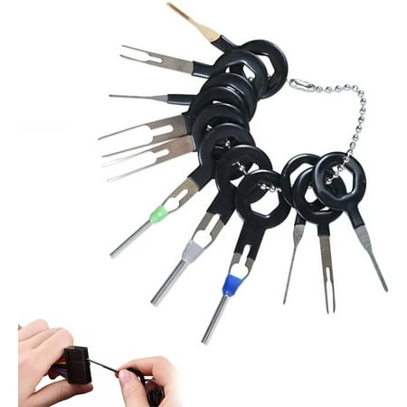 

FENGTerminal Ejector Kit Automotive Wire Terminal Removal Tool Terminal Removal Tool Kit Wiring Connector Pin Release Extractor Wire Harness Extractor Mechanic Tools (11pcs)-240810