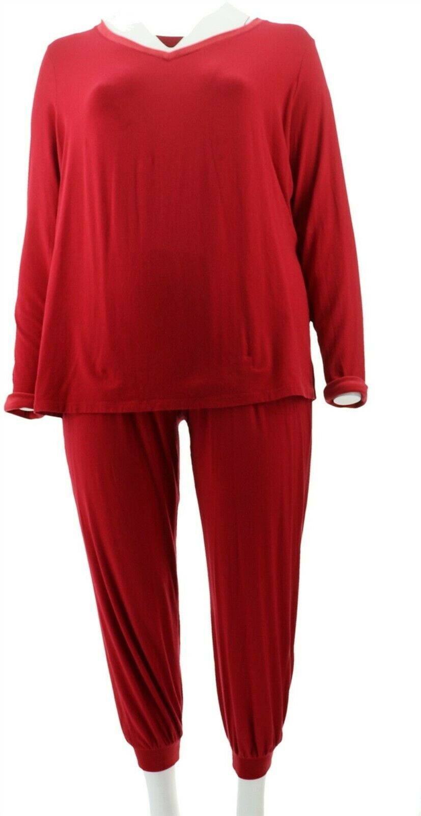 Anybody AnyBody Loungewear Petite Cozy Knit Velour PJ Set Women's