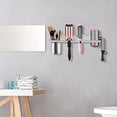thumbnail image 6 of Hair Tool Organizer Wall Mounted, Sturdy Pine Wood Construction, Removable Stainless Steel Cup, Holds Hair Dryers, Straighteners, Curling Irons, Brushes, and More, White, 6 of 8