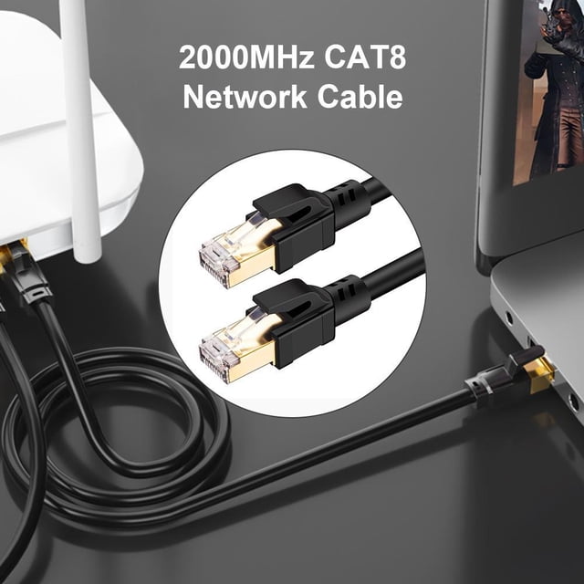 2GHz Cat8 RJ45 Ethernet Cable Módem Enrutador PC LAN Red Internet Cable de conexión Hugtrwg Para estrenar