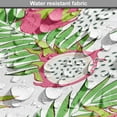 thumbnail image 5 of Fruits Dog Crate Cover, Dragon Fruit Branches Tropical Season Palm Leaves Summer Illustration, Easy to Use Pet Kennel Cover for Dogs, 35" x 23" x 27", Hot Pink Green and White, by Ambesonne, 5 of 6