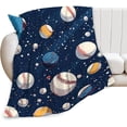 thumbnail image 4 of Baseball Blanket Abstract Baseball Fleece Throw Blanket Toddler Fuzzy Plush Super Soft Cozy Warm Baseball Nursery Stuffed Animal Decor Sports Blanket Gifts for Boys Girls Kids Adult Men Women 80"X60", 4 of 6